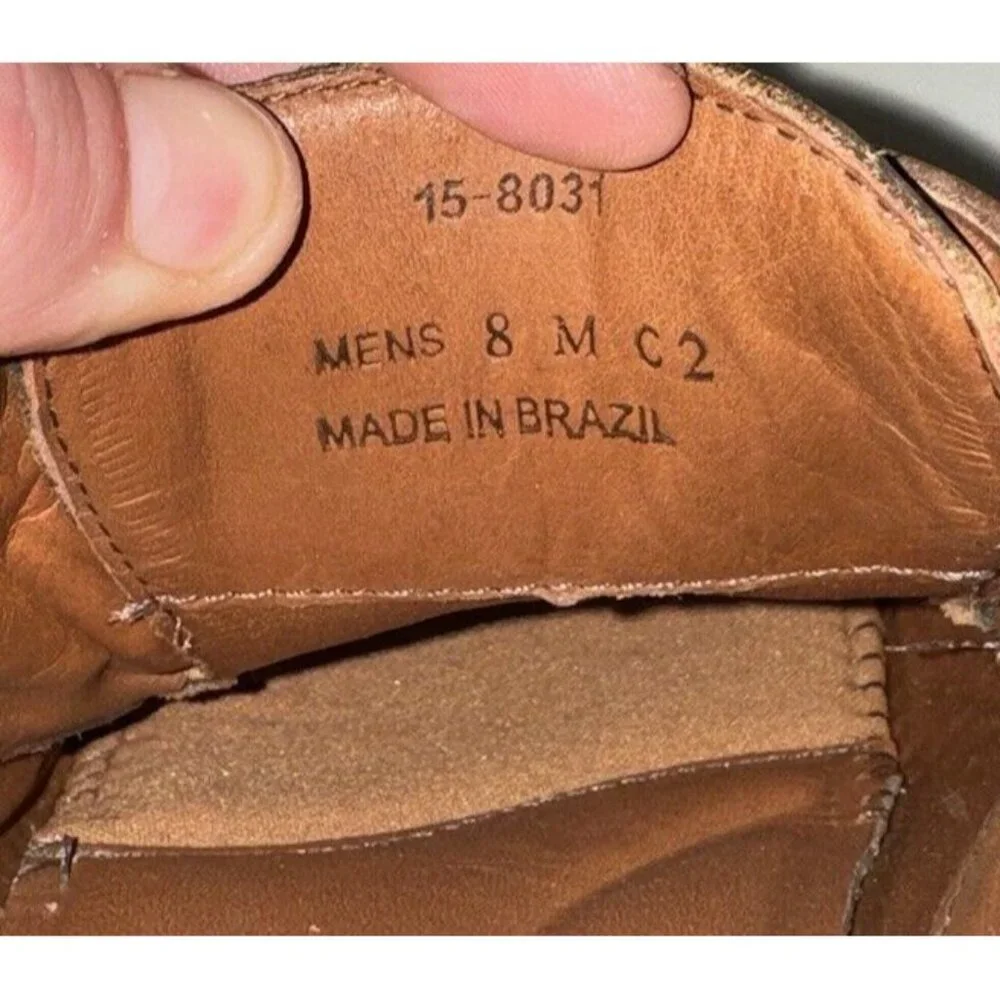 Johnston & Murphy Hawthorn Mens Leather Casual Dress Shoes Oxfords Size 8 Brown